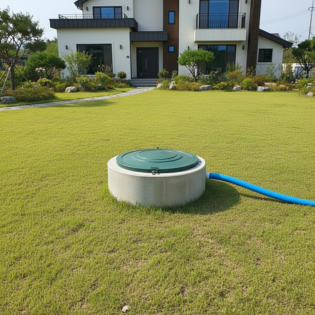 관정 굴착 작업 완료 후 주변 정리 모습