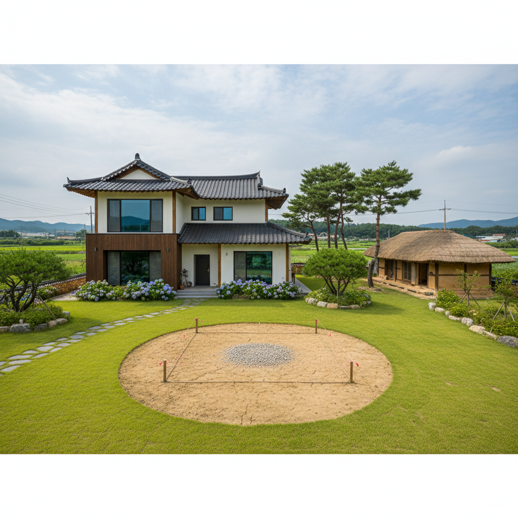 전원주택 지하수 관정 굴착 작업을 시작하기 전 현장 모습