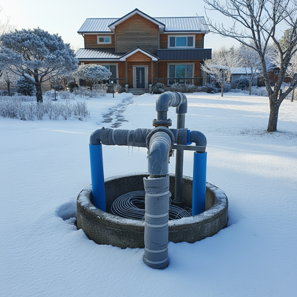 동파 수리 및 새로운 배관 연결 작업이 완료된 후의 깔끔한 현장 모습